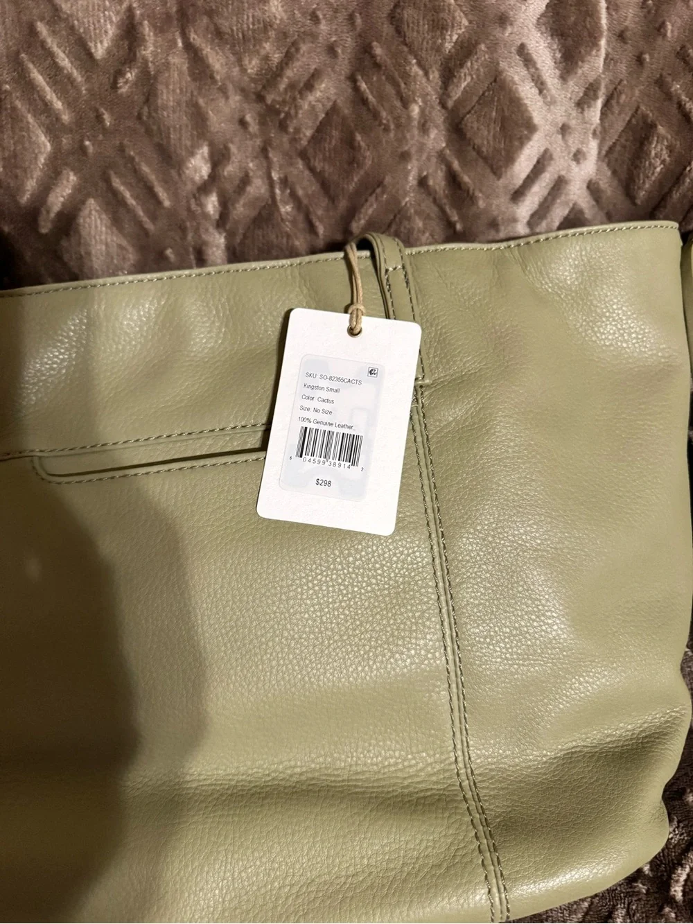 HOBO Cactus Green Leather Shoulder Bag